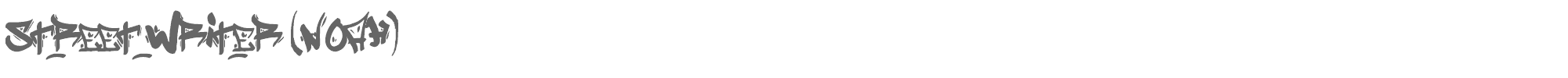 Sample characters Street Writer Font